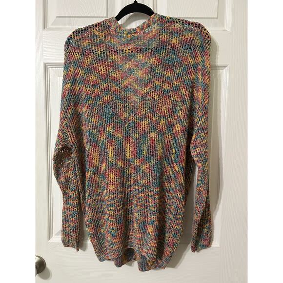 Kori America mesh style long sleeve wrap sweater, size S - Picture 2 of 9